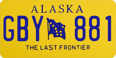 AK license plate GBY881