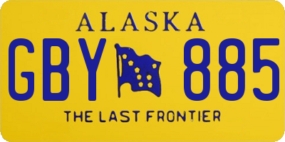 AK license plate GBY885