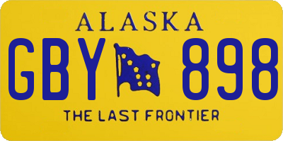 AK license plate GBY898