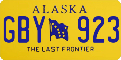 AK license plate GBY923