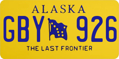 AK license plate GBY926