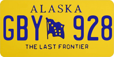 AK license plate GBY928