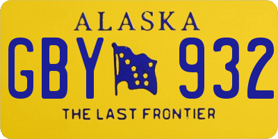 AK license plate GBY932