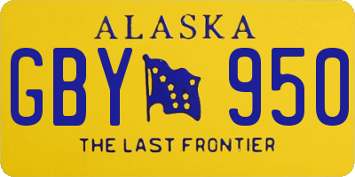 AK license plate GBY950