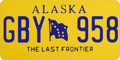 AK license plate GBY958