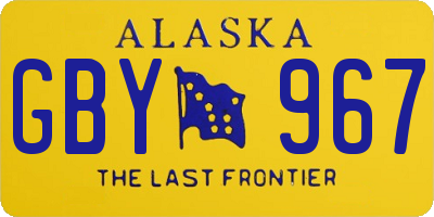 AK license plate GBY967