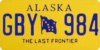 AK license plate GBY984