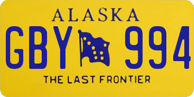 AK license plate GBY994