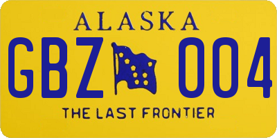 AK license plate GBZ004