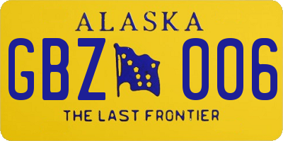 AK license plate GBZ006