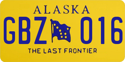 AK license plate GBZ016