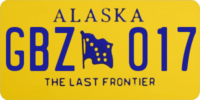 AK license plate GBZ017