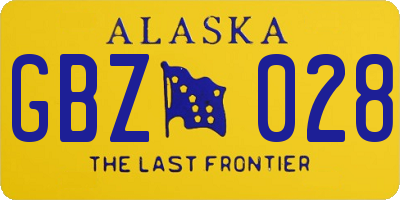 AK license plate GBZ028