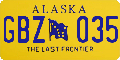 AK license plate GBZ035