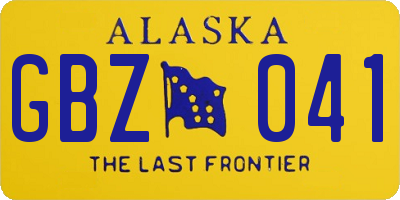 AK license plate GBZ041