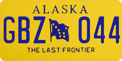 AK license plate GBZ044