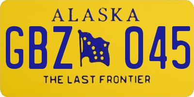 AK license plate GBZ045