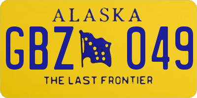 AK license plate GBZ049
