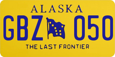 AK license plate GBZ050