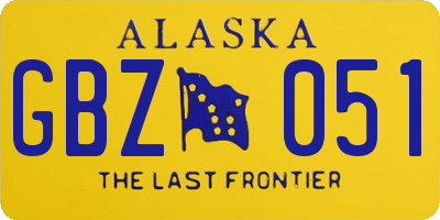AK license plate GBZ051