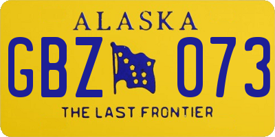 AK license plate GBZ073