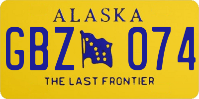 AK license plate GBZ074