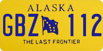 AK license plate GBZ112