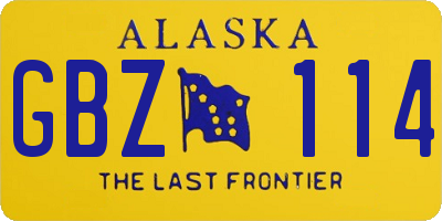 AK license plate GBZ114