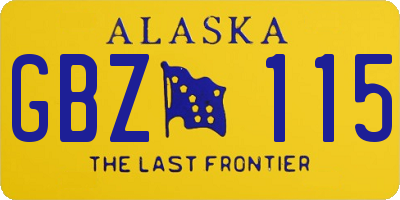 AK license plate GBZ115