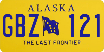 AK license plate GBZ121