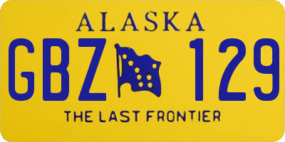 AK license plate GBZ129