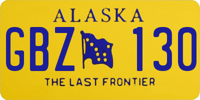 AK license plate GBZ130