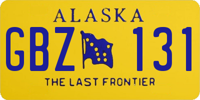 AK license plate GBZ131