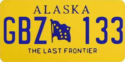 AK license plate GBZ133