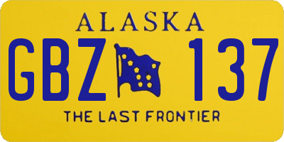 AK license plate GBZ137