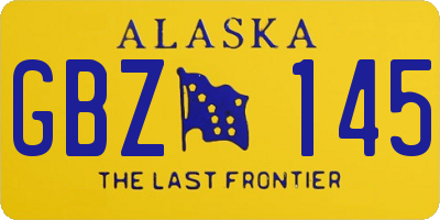 AK license plate GBZ145
