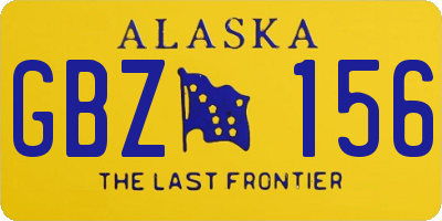 AK license plate GBZ156