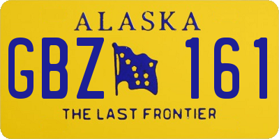 AK license plate GBZ161