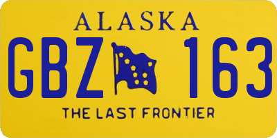 AK license plate GBZ163