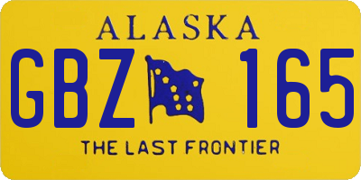 AK license plate GBZ165