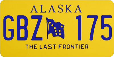 AK license plate GBZ175