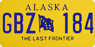 AK license plate GBZ184
