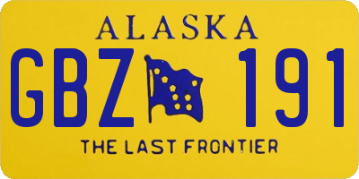 AK license plate GBZ191