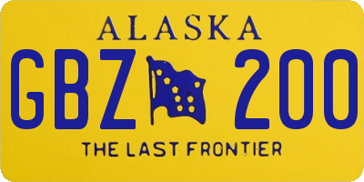 AK license plate GBZ200