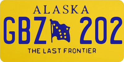 AK license plate GBZ202
