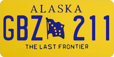 AK license plate GBZ211
