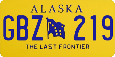 AK license plate GBZ219
