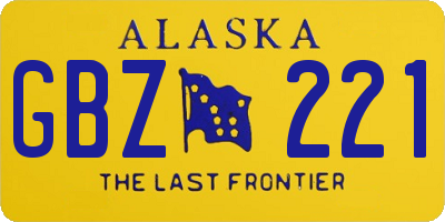 AK license plate GBZ221