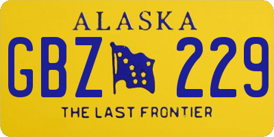 AK license plate GBZ229