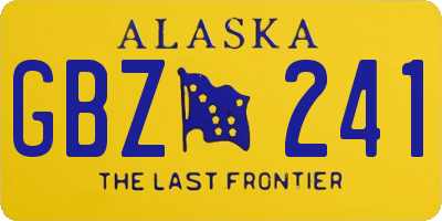 AK license plate GBZ241